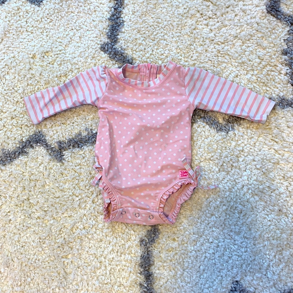 Pink and White Ruffle Butts Swimsuit 💕